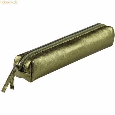 4 x Clairefontaine Schlampermäppchen Leder 4x2,5x19,5cm green 4 x Clairefontaine Schlampermäppchen Leder 4x2,5x19,5cm green von Clairefontaine