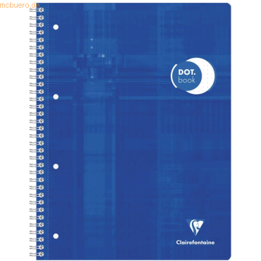 5 x Clairefontaine Kollegblock A4 Dot-Lineatur 80 Blatt farbig sortier von Clairefontaine