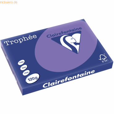 5 x Clairefontaine Kopierpapier Trophee A3 120g/qm VE=250 Blatt lila 5 x Clairefontaine Kopierpapier Trophee A3 120g/qm VE=250 Blatt lila von Clairefontaine