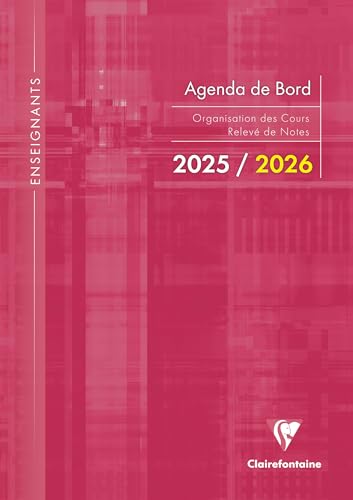 CLAIREFONTAINE - 1 Kalender, für Lehrer, September 2025 bis August 2026, Format 21 x 29,7 cm, Rosa CLAIREFONTAINE - 1 Kalender, für Lehrer, September 2025 bis August 2026, Format 21 x 29,7 cm, Rosa von Clairefontaine