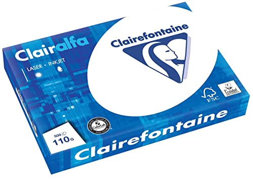 Clairalfa Papier 500 Blatt Papier 110 g A3 420 x 297 mm PEFC zertifiziert, weiß von Clairefontaine