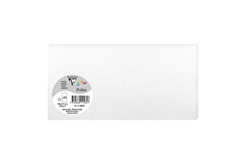 Clairefontaine 11585C Packung mit 25 Karten Pollen in Format DL, 210g 106 x 213mm, Perlmutt Weiß Clairefontaine 11585C Packung mit 25 Karten Pollen in Format DL, 210g 106 x 213mm, Perlmutt Weiß von Clairefontaine