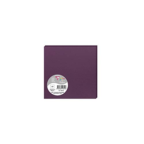 Clairefontaine 11821C - Eine Packung mit 25 Pollen 13,5 x 13,5 cm 210g, Cassis von Clairefontaine