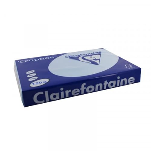 Clairefontaine 1245C - Ries mit 250 Blatt Druckerpapier / Kopierpapier Trophée, DIN A4 (21x29,7 cm), 120g, Lavendelblau Pastellfarbe, 1 Ries von Clairefontaine