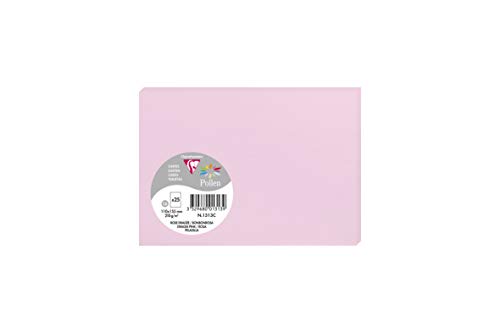 Clairefontaine 1313C Packung mit 25 Karten Pollen in Format C6, 110 x 155mm, 210g, bonbon von Clairefontaine