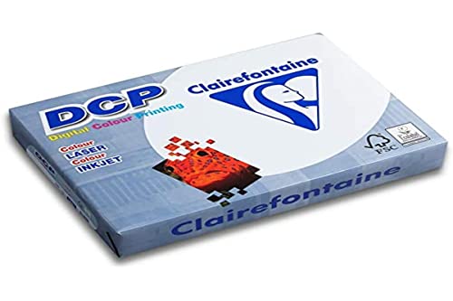 Clairefontaine 1858C Druckerpapier DCP Premium Kopierpapier für farbintensiven Bilderdruck, DIN A3, 29,7 x 42cm, 250g, 1 Ries mit 125 Blatt, Weiß von Clairefontaine