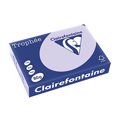Clairefontaine 1872C - Karton mit 5 Ries Druckerpapier / Kopierpapier Trophee, intensive Farben, DIN A4, 80g, 500 Blatt x 5, Lila, 1 Karton Clairefontaine 1872C - Karton mit 5 Ries Druckerpapier / Kopierpapier Trophee, intensive Farben, DIN A4, 80g, 500 Blatt x 5, Lila, 1 Karton von Clairefontaine