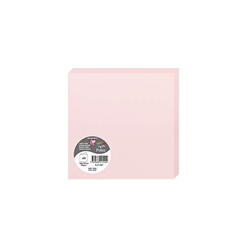 Clairefontaine 2155C Packung (mit 25 Doppelkarten Pollen, Gefaltet, 160 x 160mm) 210g, rosa von Clairefontaine