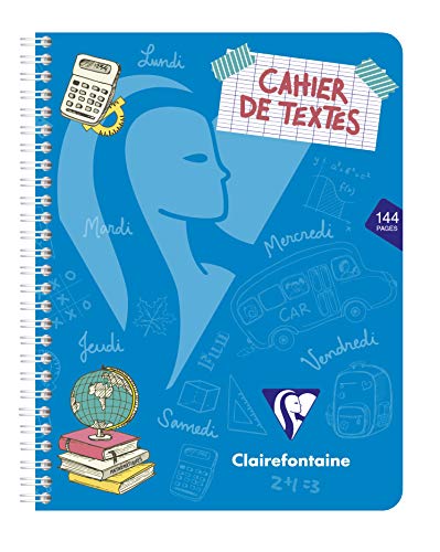Clairefontaine 308756C - Packung mit 10 Hausaufgabenheften Mimesys, 17x22 cm, 72 Blatt, französische Lineatur, 90g, farbig sortiert, 1 Pack von Clairefontaine