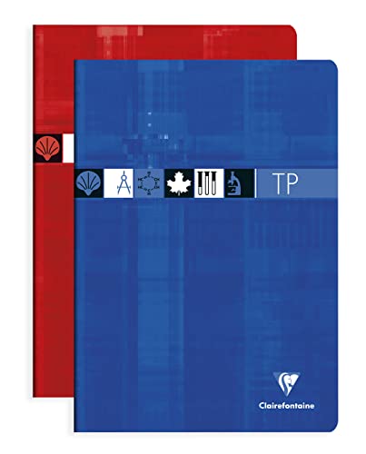 Clairefontaine 3147C - Schulheft / Praxisarbeitsheft DIN A4 21x29,7 cm, 60 Blatt, französische Lineatur 90g + blanko 125g Zeichenpapier, geheftet, farbig sortiert, 1 Stück von Clairefontaine