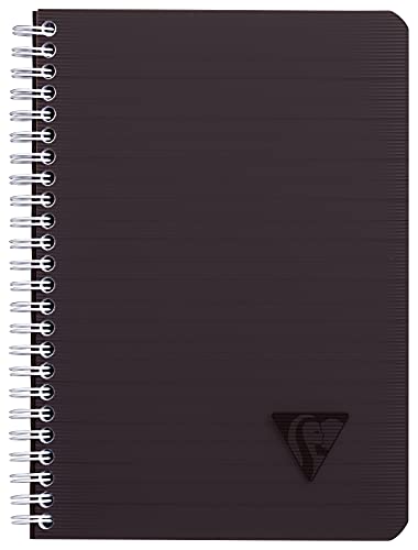 Clairefontaine 329547C Spiralbuch Linicolor, DIN A5, 14,8 x 21 cm, 90 Blatt, liniert, 90g, strapazierfähig und praktisch, 1 Stück, schwarz von Clairefontaine