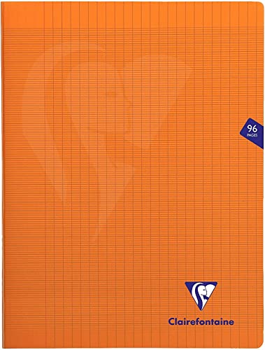 Clairefontaine 383361C - Packung mit 10 Heften Mimesys DIN A4+, 24x32cm, 48 Blatt Französische Lineatur, 90g, Einband PP, Orange, 1 Pack von Clairefontaine