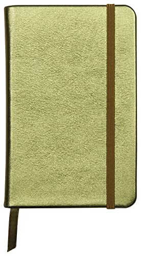 Clairefontaine 400097C Notizbuch (mit Perlmutt-Effekt mit festem Deckel aus Leder, DIN A6, 10,5 x 14,8cm, 72 Blatt, blanko, Gummizugverschluß, Lesezeichen) 1 Stück grün von Clairefontaine