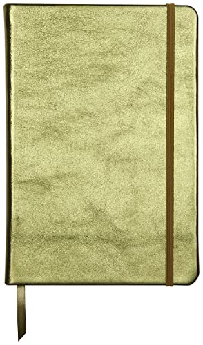 Clairefontaine 400101C Notizbuch (mit Perlmutt-Effekt mit festem Deckel aus Leder, DIN A5, 14,8 x 21cm, 72 Blatt, blanko, Gummizugverschluß, Lesezeichen) 1 Stück grün von Clairefontaine