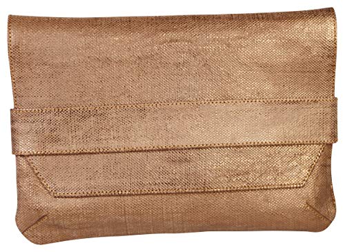 Clairefontaine 410057C Handtasche KLEO-PATHRA, aus Lammleder, 26 x 18cm, 1 Stück, Bronze von Clairefontaine