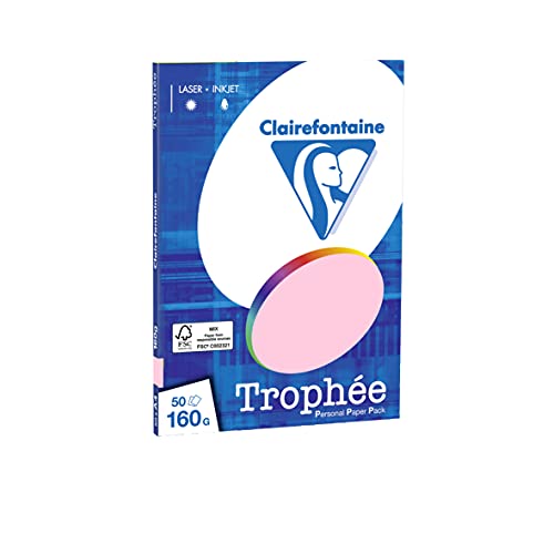 Clairefontaine 4153C - Ries Druckerpapier / Kopierpapier Clairalfa PPP, DIN A4, 160g, 50 Blatt, Rosa, 1 Ries Clairefontaine 4153C - Ries Druckerpapier / Kopierpapier Clairalfa PPP, DIN A4, 160g, 50 Blatt, Rosa, 1 Ries von Clairefontaine