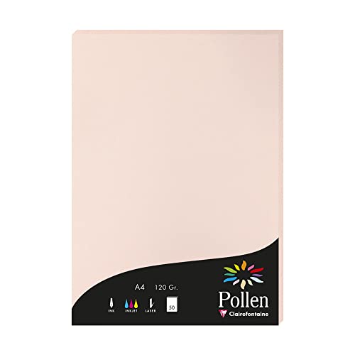 Clairefontaine 4234C - Packung mit 50 Blatt Briefpapier Pollen, DIN A4 21x29,7cm, 120g, ideal für Ihre Einladungen und Korrespondenz, Premium glattes Papier, Opaline, 1 Pack Clairefontaine 4234C - Packung mit 50 Blatt Briefpapier Pollen, DIN A4 21x29,7cm, 120g, ideal für Ihre Einladungen und Korrespondenz, Premium glattes Papier, Opaline, 1 Pack von Clairefontaine