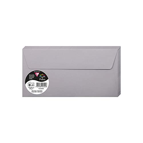 Clairefontaine 5325C - Packung mit 20 Umschläge Pollen selbstklebend, Format DL 11x22cm, 120g, ideal für Ihre Einladungen und Korrespondenz, Koalagrau, 1 Pack Clairefontaine 5325C - Packung mit 20 Umschläge Pollen selbstklebend, Format DL 11x22cm, 120g, ideal für Ihre Einladungen und Korrespondenz, Koalagrau, 1 Pack von Clairefontaine