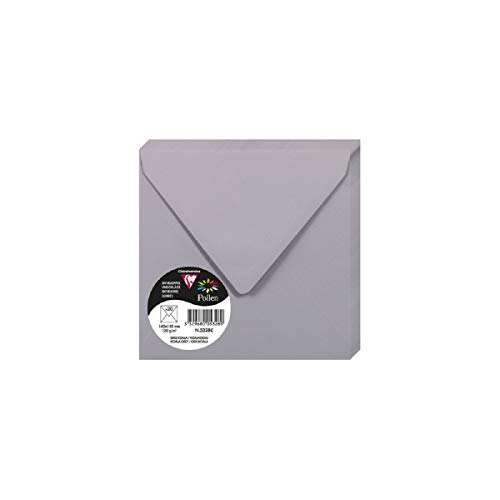 Clairefontaine 5328C - Packung mit 20 Umschläge Pollen gefüttert, 14x14cm, 120g, ideal für Ihre Einladungen und Korrespondenz, Koalagrau, 1 Pack Clairefontaine 5328C - Packung mit 20 Umschläge Pollen gefüttert, 14x14cm, 120g, ideal für Ihre Einladungen und Korrespondenz, Koalagrau, 1 Pack von Clairefontaine