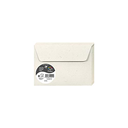 Clairefontaine 55011C - Packung mit 20 Umschlägen Pollen, selbstklebend, 11,4x16,2 cm, recycling Papier, 120g, Natura, 1 Pack von Clairefontaine