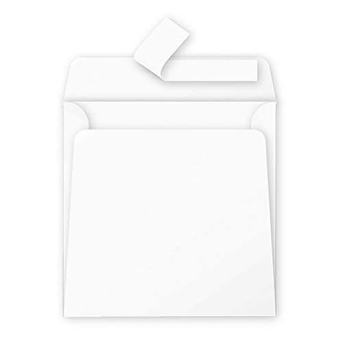 Clairefontaine 55433C - Karton mit 200 Umschlägen Pollen 16,5x16,5 cm, 120g, gefüttert, lose, ideal für Einladungen und Korrespondenz, Premium glattes Papier, Weiß, 1 Karton von Clairefontaine