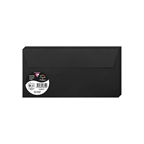 Clairefontaine 5835C - Packung mit 20 Umschläge Pollen, Format DL, 110 x 220 mm, 120g, ideal für Ihre Einladungen und Korrespondenz, Schwarz, 1 Pack Clairefontaine 5835C - Packung mit 20 Umschläge Pollen, Format DL, 110 x 220 mm, 120g, ideal für Ihre Einladungen und Korrespondenz, Schwarz, 1 Pack von Clairefontaine