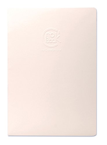 Clairefontaine 60323C Zeichenheft Crok´Book (mit 90 g Sketch-Papier, ideal für Notizen und Skizzen, Hochformat DIN A4, 21 x 29,7 cm, 24 Blatt) elfenbein von Clairefontaine