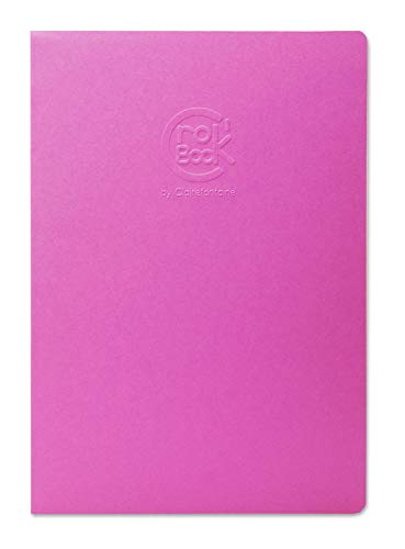 Clairefontaine 60325C Zeichenheft Crok´Book (mit 90 g Sketch-Papier, ideal für Notizen und Skizzen, Hochformat DIN A4, 21 x 29,7 cm, 24 Blatt) rosa von Clairefontaine