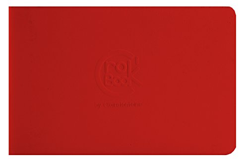 Clairefontaine 60341C Zeichenheft Crok´Book (mit 90 g Sketch-Papier, ideal für Notizen und Skizzen, Hochformat 11 x 17 cm, 24 Blatt) rot von Clairefontaine