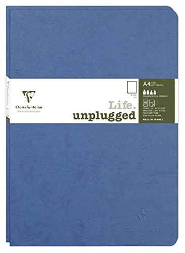 Clairefontaine 733084C - Age Bag DUO Set aus 2 Notizheften 21x29,7cm , geheftet, 48 Blatt 90g, blanko Blau, 1 Set von Clairefontaine