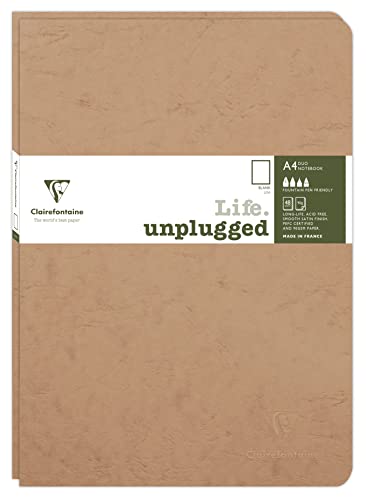 Clairefontaine 733086C - Age Bag DUO Set aus 2 Notizheften 21x29,7cm , geheftet, 48 Blatt 90g, blanko Braun, 1 Set von Clairefontaine