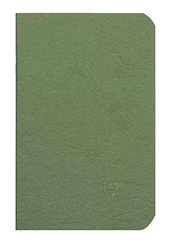 Clairefontaine 734103C Heft AgeBag (9 x 14 cm, Taschenformat, ideal für unterwegs, Blank, 48 Blatt) 1 Stück, grün von Clairefontaine