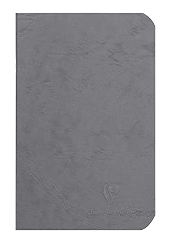 Clairefontaine 734105C Heft AgeBag (9 x 14 cm, Taschenformat, ideal für unterwegs, blanko, 48 Blatt) 1 Stück grau von Clairefontaine