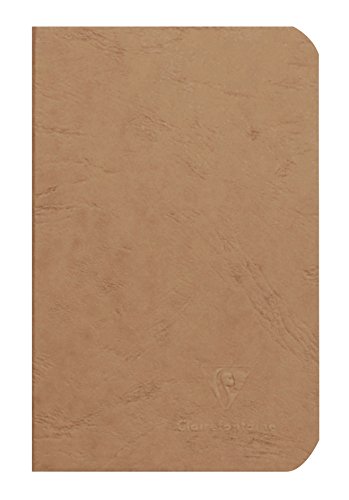 Clairefontaine 73410C Heft AgeBag (9 x 14 cm, Taschenformat, ideal für unterwegs, blanko, 48 Blatt) 1 Stück braun von Clairefontaine
