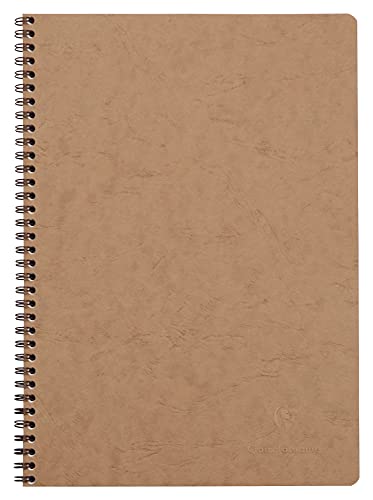 Clairefontaine 781422C Spiralbuch (DIN A4, 21 x 29,7 cm, Age Bag kariert, 50 Blatt) 1 Stück braun von Clairefontaine