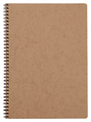 Clairefontaine 78145C - Spiralbuch Age Bag DIN A4, 21 x 29,7 cm, liniert mit Rand, 50 Blatt 1 Stück braun von Clairefontaine