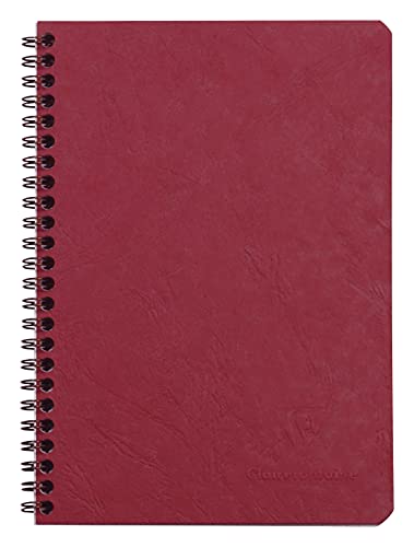 Clairefontaine 785362C Spiralbuch Age Bag DIN A5, 14,8 x 21 cm, liniert, 60 Blatt, 1 Stück Rot von Clairefontaine