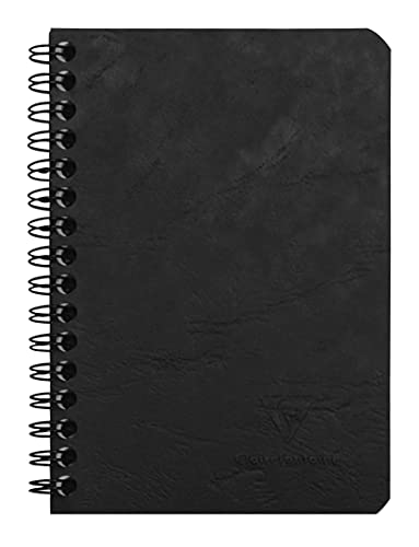 Clairefontaine 785961C Spiralbuch (Age Bag liniert, 9,5 x 14 cm, 50 Blatt) 1 Stück schwarz von Clairefontaine