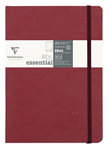 Clairefontaine 793432C Notizbuch AgeBag My Essentials, DIN A5, 14,8 x 21 cm, 96 Blatt, dot, nummeriert, 90g, 1 Stück, Rot Clairefontaine 793432C Notizbuch AgeBag My Essentials, DIN A5, 14,8 x 21 cm, 96 Blatt, dot, nummeriert, 90g, 1 Stück, Rot von Clairefontaine