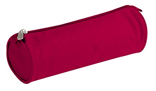 Clairefontaine 8112C Schlampermäppchen (Textil Basic, rund, Ø7 x 22cm) 1 Stück rot von Clairefontaine