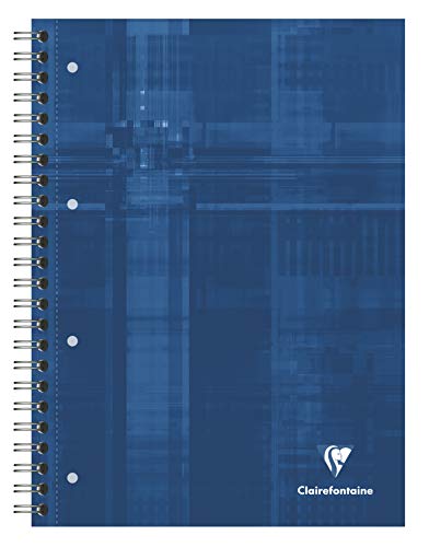 Clairefontaine 82123C Bind´o Block Konferenzblock (mit starkem blauen Deckel, DIN A4+, 22,5 x 29,7 cm, kariert mit Rahmen 80 Blatt) 1 Stück blau von Clairefontaine