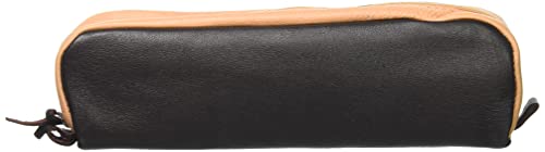 Clairefontaine 8397C Schlampermäppchen (aus echtem Leder, zweibarfig, rechteckig, 21 x 4 x 6cm) 1 Stück braun/natur von Clairefontaine