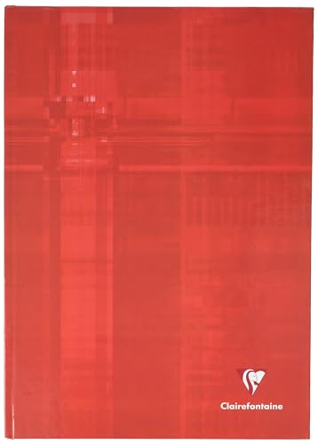 Clairefontaine 90462C Kladde DIN A4, 21 x 29,7 cm mit starkem Deckel, 96 Blatt, 90g, liniert mit Rand, 1 Stück, rot von Clairefontaine