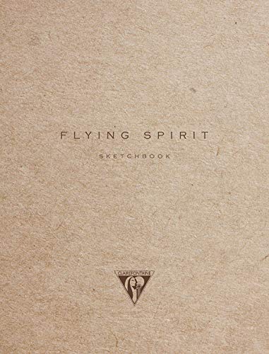 Clairefontaine 930022C Flying Spirit Skizzenheft (DIN A5, 16 x 21 cm, 60 Blatt, 90 g, elfenbeinfarbiges Papier, ideal für Notizen, trendig, mit Sepia- Aufdruck, zufällig sortiert) 1 Stück von Clairefontaine