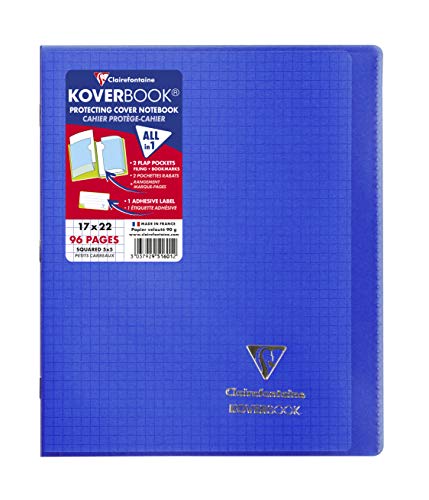 Clairefontaine 951601C Koverbook 17 x 22cm, 48 Blatt, kariert, mit transparentem Umschlag, 1 Stück, farbig sortiert Clairefontaine 951601C Koverbook 17 x 22cm, 48 Blatt, kariert, mit transparentem Umschlag, 1 Stück, farbig sortiert von Clairefontaine