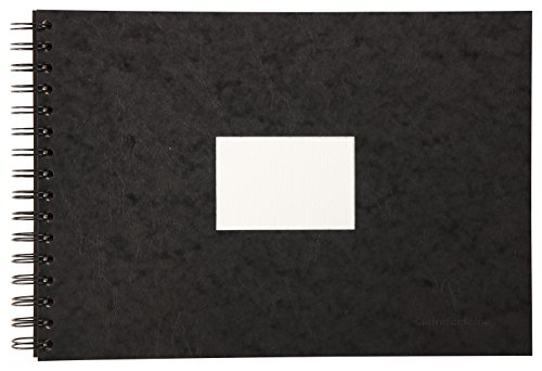 Clairefontaine 96061C Reisealbum mit Doppelspirale Aquarellpapier Feinkörnig, Din A4, 21 x 29.7 cm, 25 Blatt, 300 g Packung, weiß von Clairefontaine