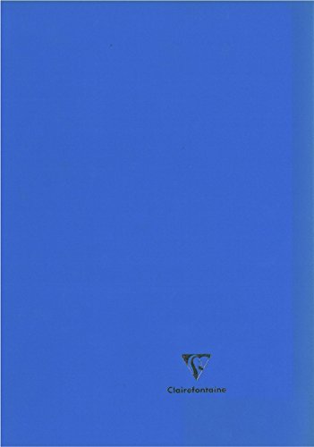 Clairefontaine 971412C - Schulheft / Heft Koverbook DIN A4 21x29,7cm, 48 Blatt 90g, französische Lineatur, Einband aus blickdichten PP, 2 Klarsichthüllen + 1 Etikett, geheftet, Blau, 1 Stück von Clairefontaine
