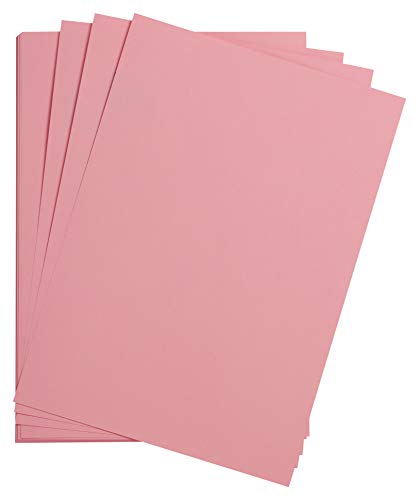Clairefontaine 975265C Packung mit 25 Bastelkartons Maya, 185g, DIN A4, 21 x 29,7cm, 1 Pack, hellrosa von Clairefontaine