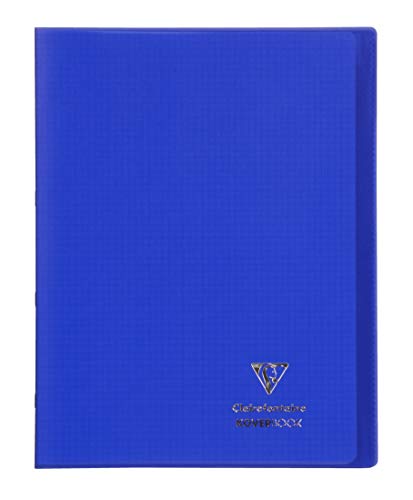Clairefontaine 984622C - Heft / Notizbuch Koverbook Notizbuch, DIN A4+, 24x32 cm, 24 Blatt 90g, kariert 5/5 mit Rand, Einband aus transparentem Polypropylen, Marineblau, 1 Stück von Clairefontaine