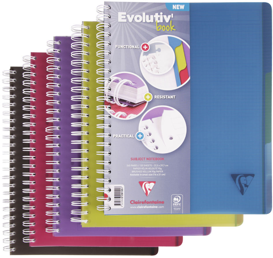 Clairefontaine Collegeblock Evolutiv, book, A4+, kariert von Clairefontaine